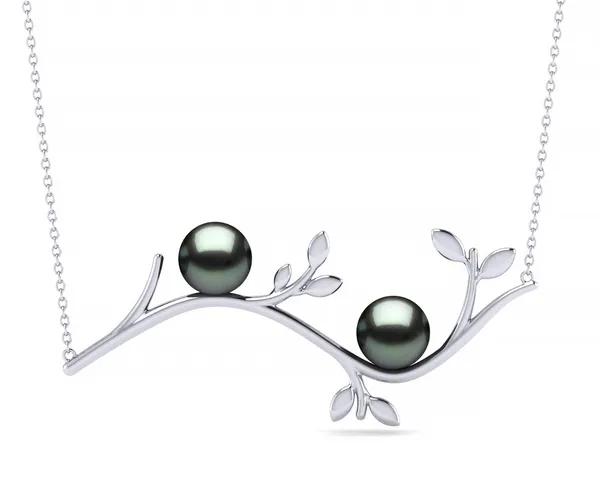 Tahitian Pearl Olive Branch Necklace