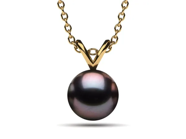 Tahitian Pearl 8mm Aubergine V Pendant