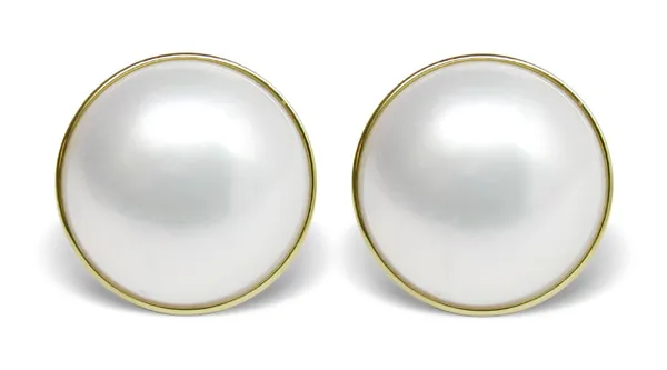 Circle Yellow Mabe Earring