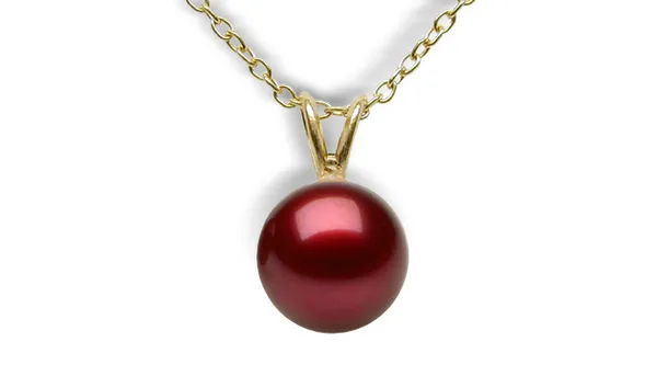 Cranberry Single V Pendant