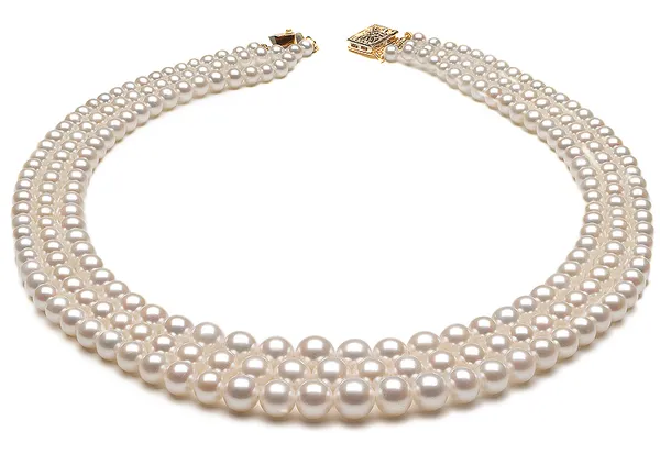 Triple Graduated Pearl Necklace