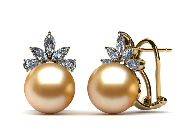 Golden Pearl Electra Earring