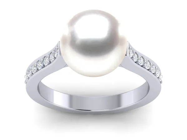 White South Sea Helix Pearl Ring