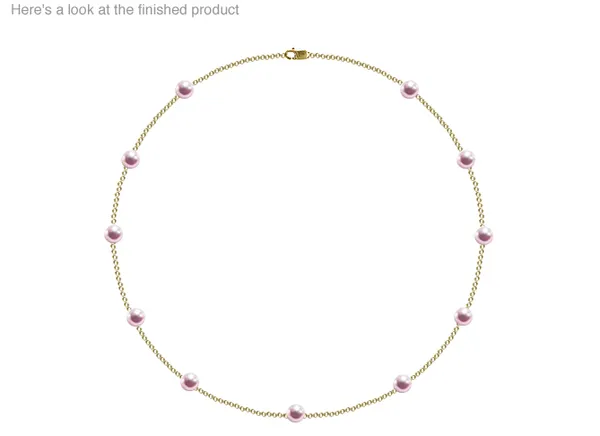6 x 6.5mm AAA Quality Japanese Akoya Cultured Pearl Tin Cup Necklace