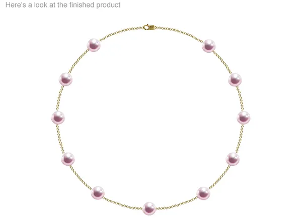 8.5 x 9mm AAA Quality Japanese Akoya Cultured Pearl Tin Cup Necklace