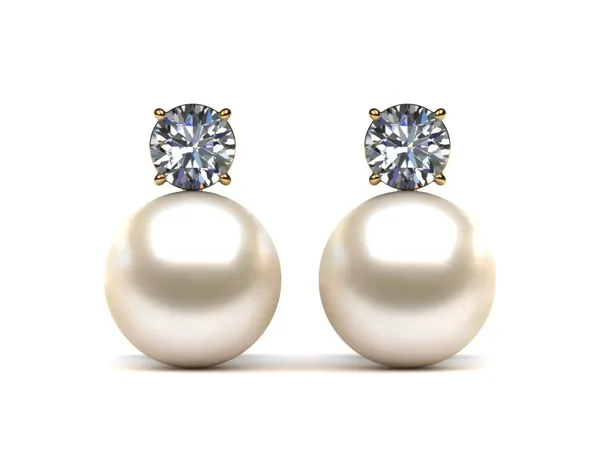 South Sea Pearl & Diamond Earring .80 carats t.d.w.