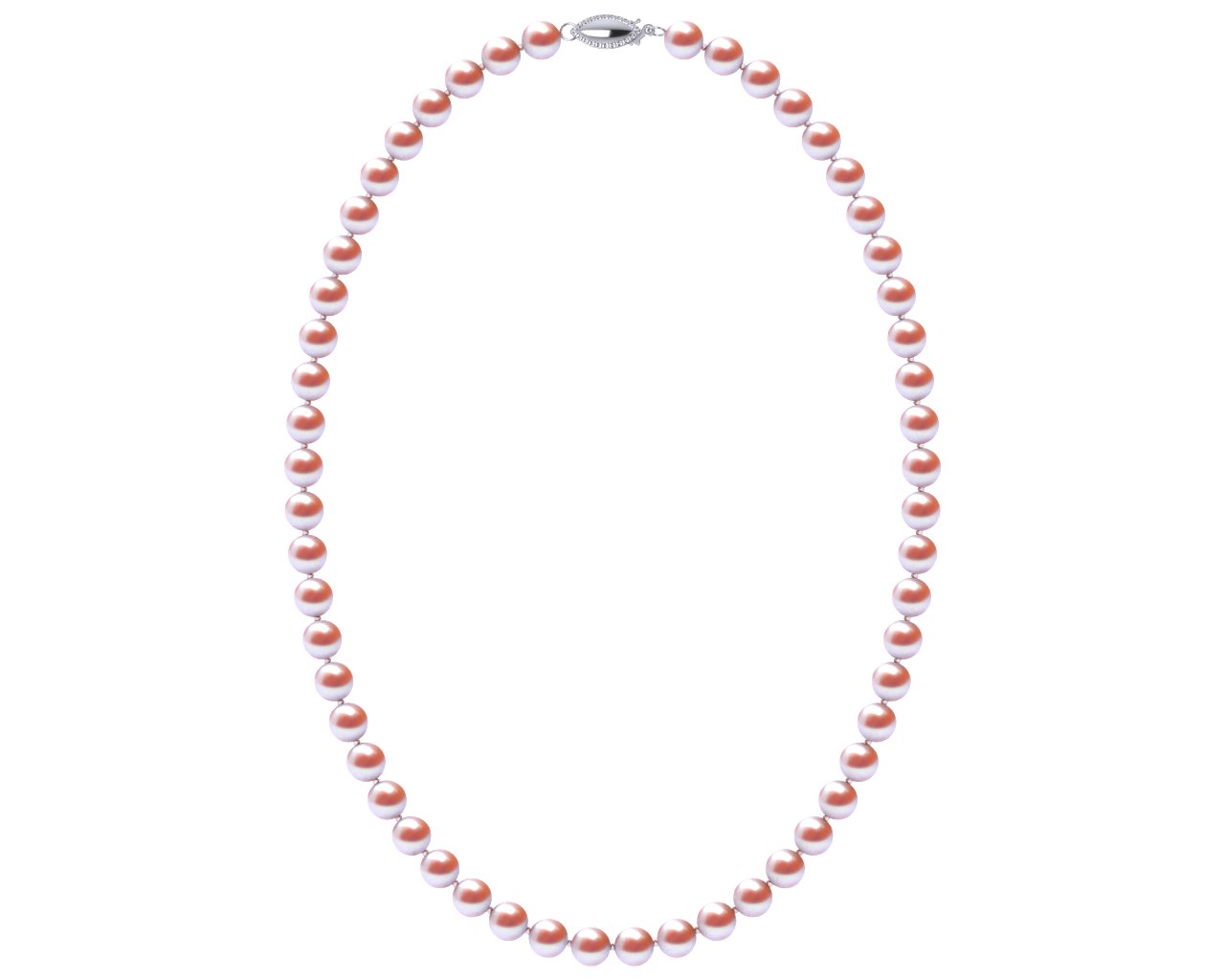 6.5-7.0 mm AAA Lavender Freshwater Pearl Necklace With Sterling Silver Clasp