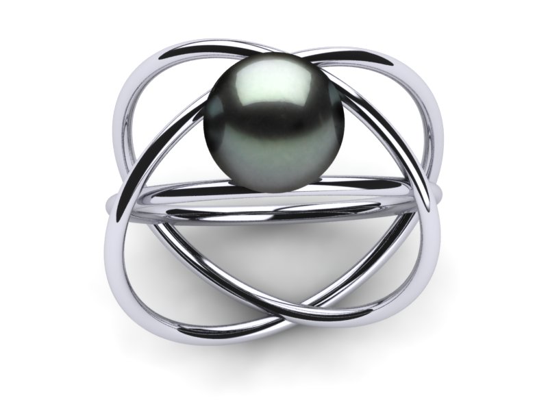 Tahitian Pearl Atomic Ring