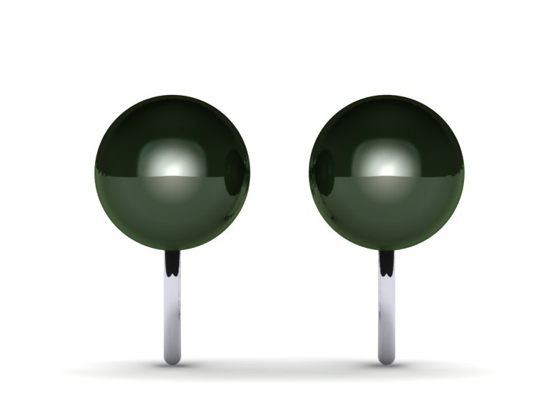 Tahitian Black Pearl Earrings with French Screw Backs