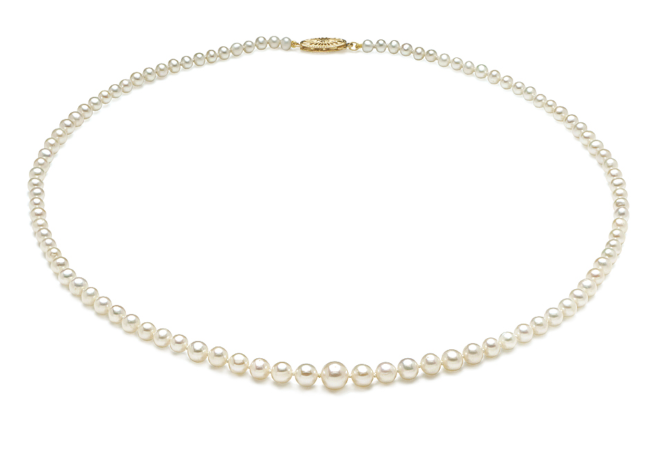 AAA 3.5 x 9.5mm Graduated Pearl Necklace