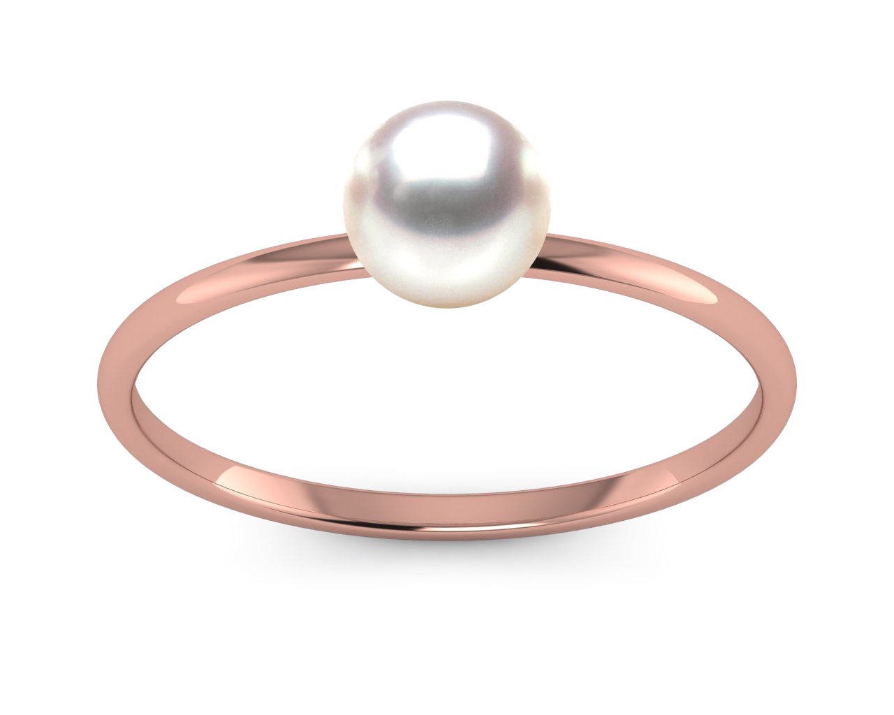 Petite Classic Rose Akoya Pearl Ring