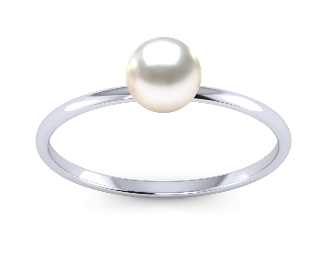 Petite Classic White Akoya Pearl Ring