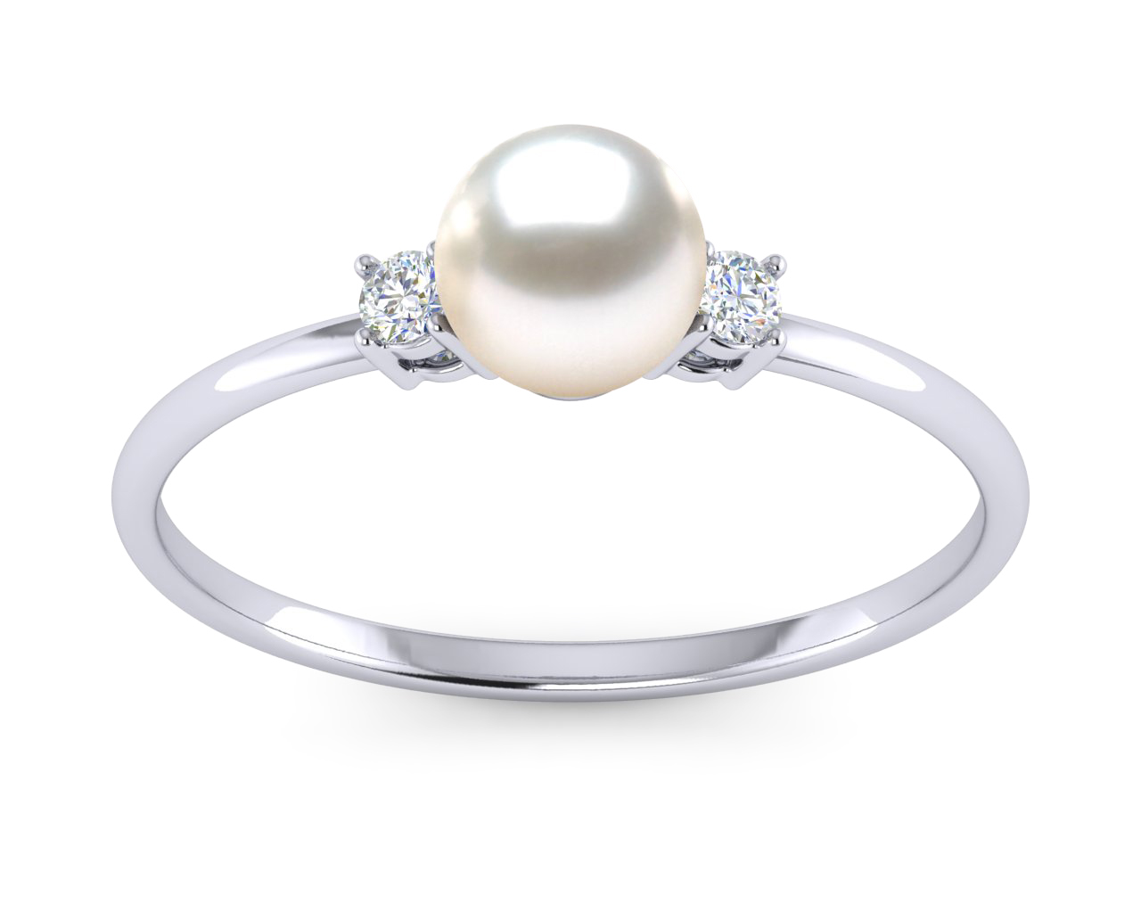 Petite Grace White Akoya Pearl Ring