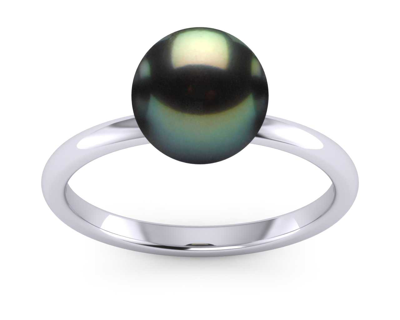 Tahitian Pearl Classic Black Green Ring