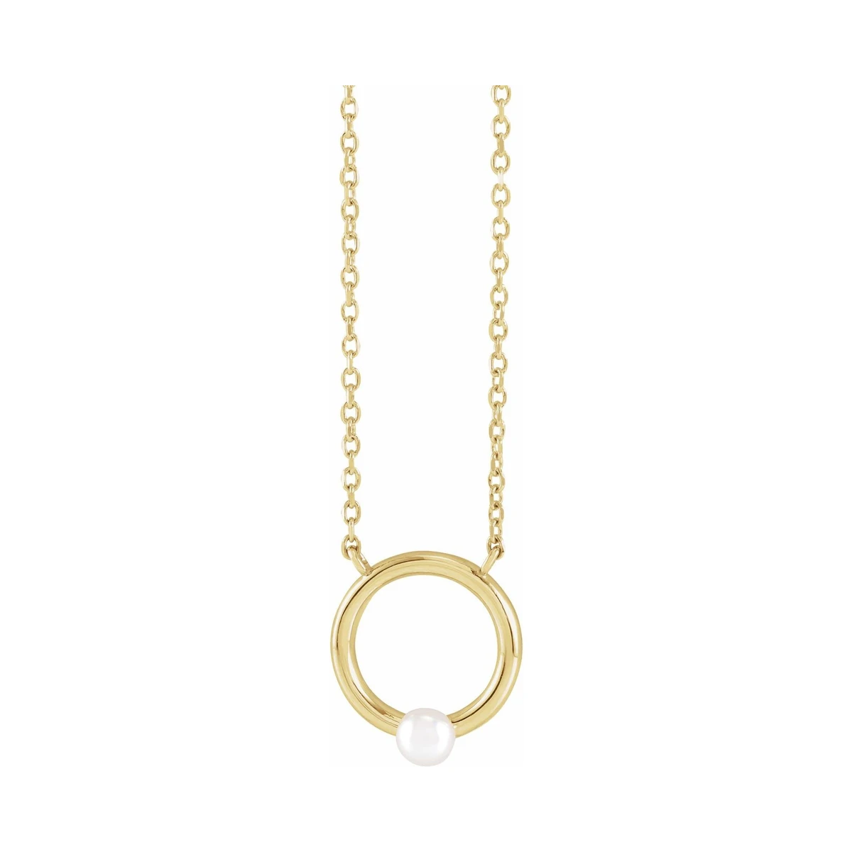 Seed Pearl Circle Necklace