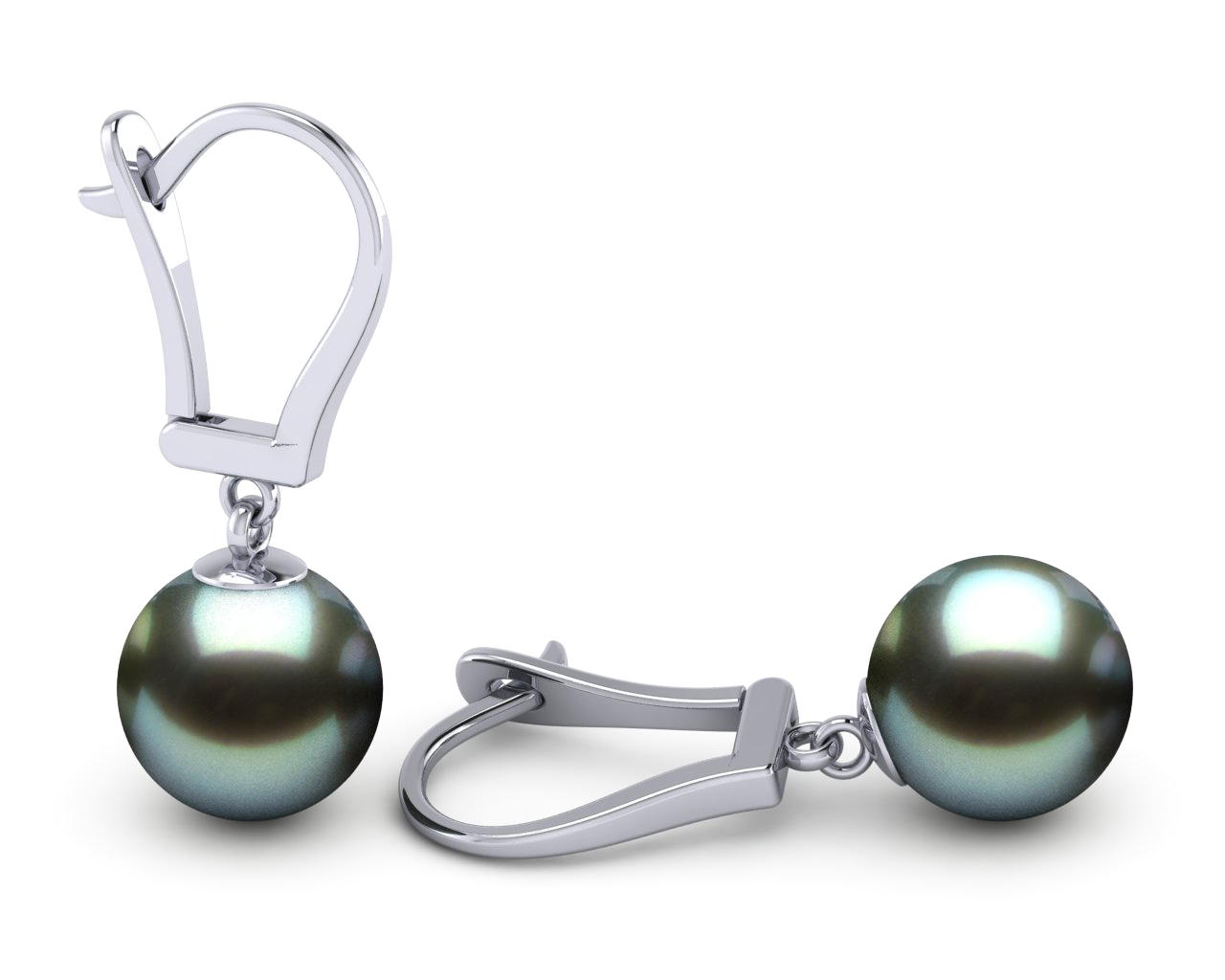 Blue Lever Back Tahitian Pearl Earring