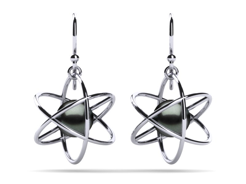 Tahitian Pearl Atomic Earring