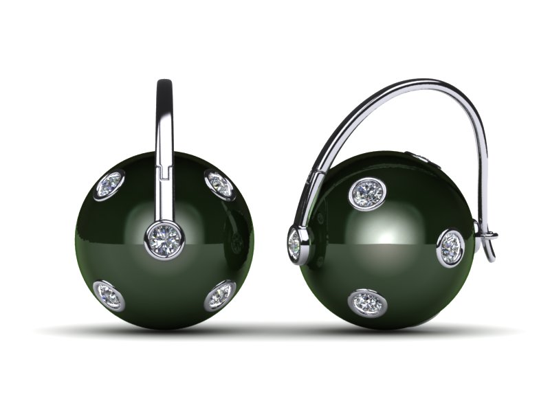 Starry Night Arc De Triomphe Tahitian Pearl Earring