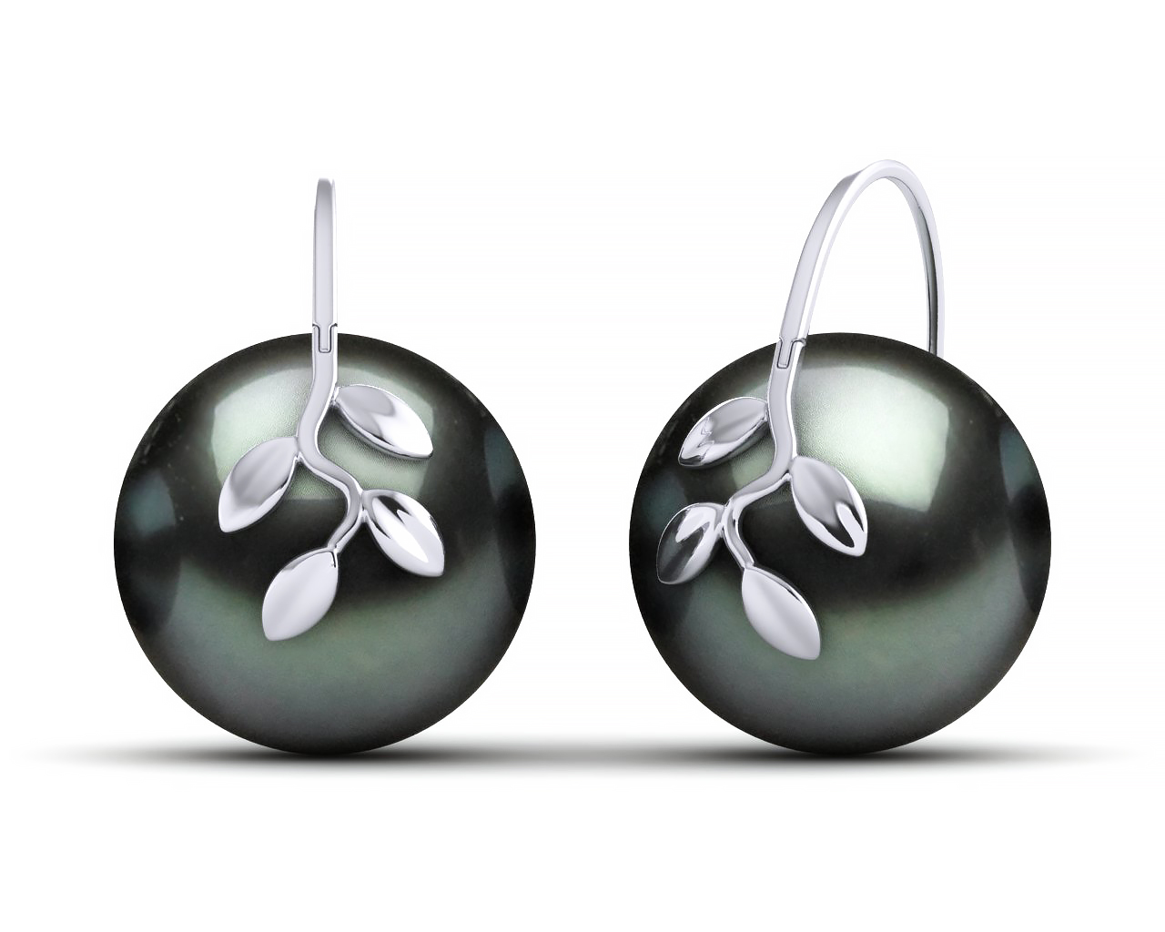 Tahitian South Sea Pearl Olive Branch Earring