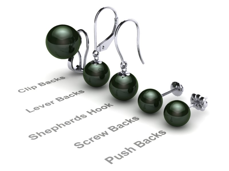 10mm Tahitian Pearl Stud Earrings