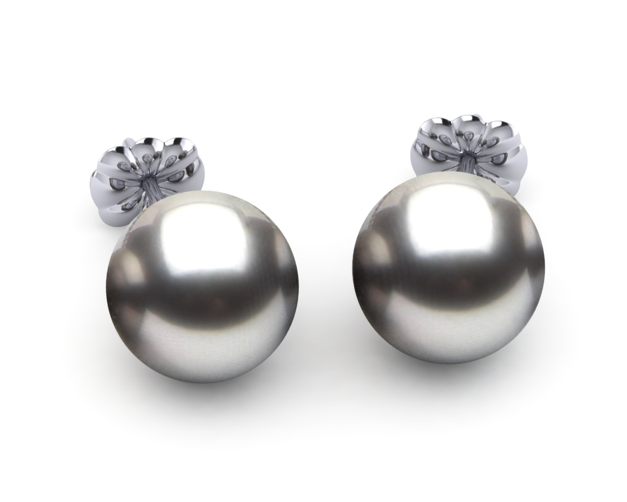 9mm Tahitian Pearl Stud Earrings
