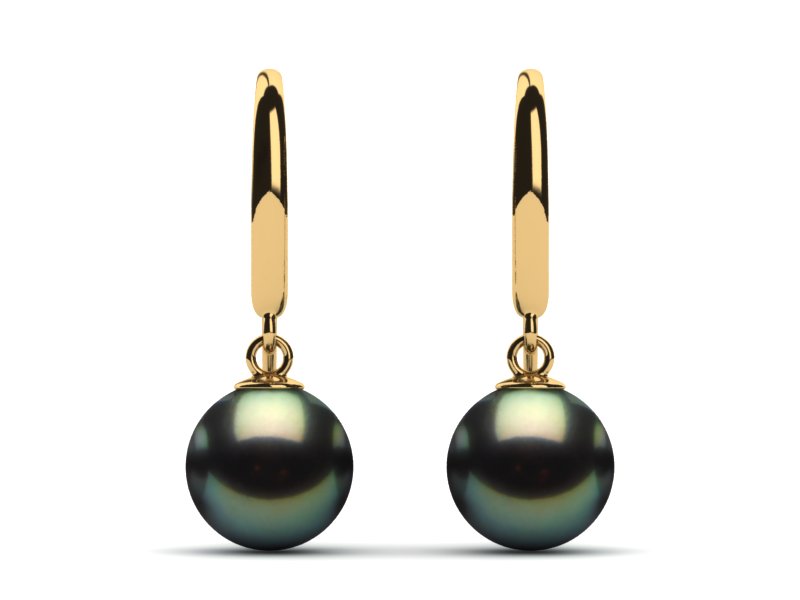 Tahitian Pearl French Wire Shepherds Hook Earring