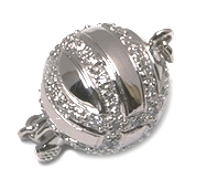 11mm Diamond Ball Swirl Clasp