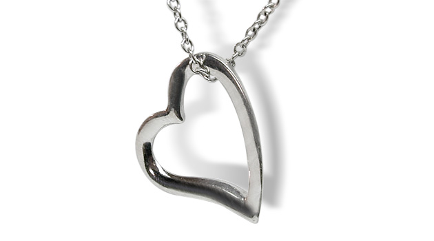 14KW Bangle Heart Pendant