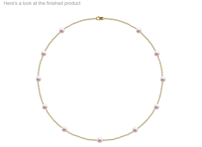 5.5 x 6mm A+ Quality Japanese Akoya Cultured Pearl Tin Cup Necklace