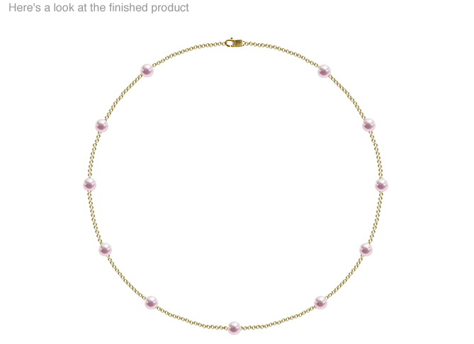 5.5 x 6mm AA Quality Japanese Akoya Cultured Pearl Tin Cup Necklace