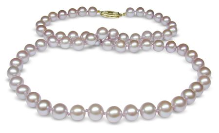 6.5x7mm Lavender Freshwater Cultured Pearl Necklace