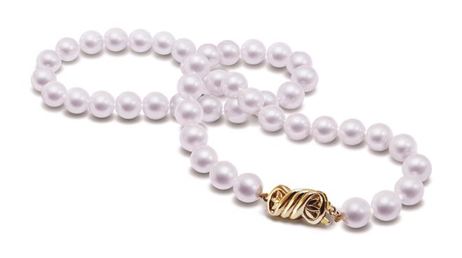 7.5mm x 8mm "A Quality" Japanese Akoya Cultured Pearl Necklace
