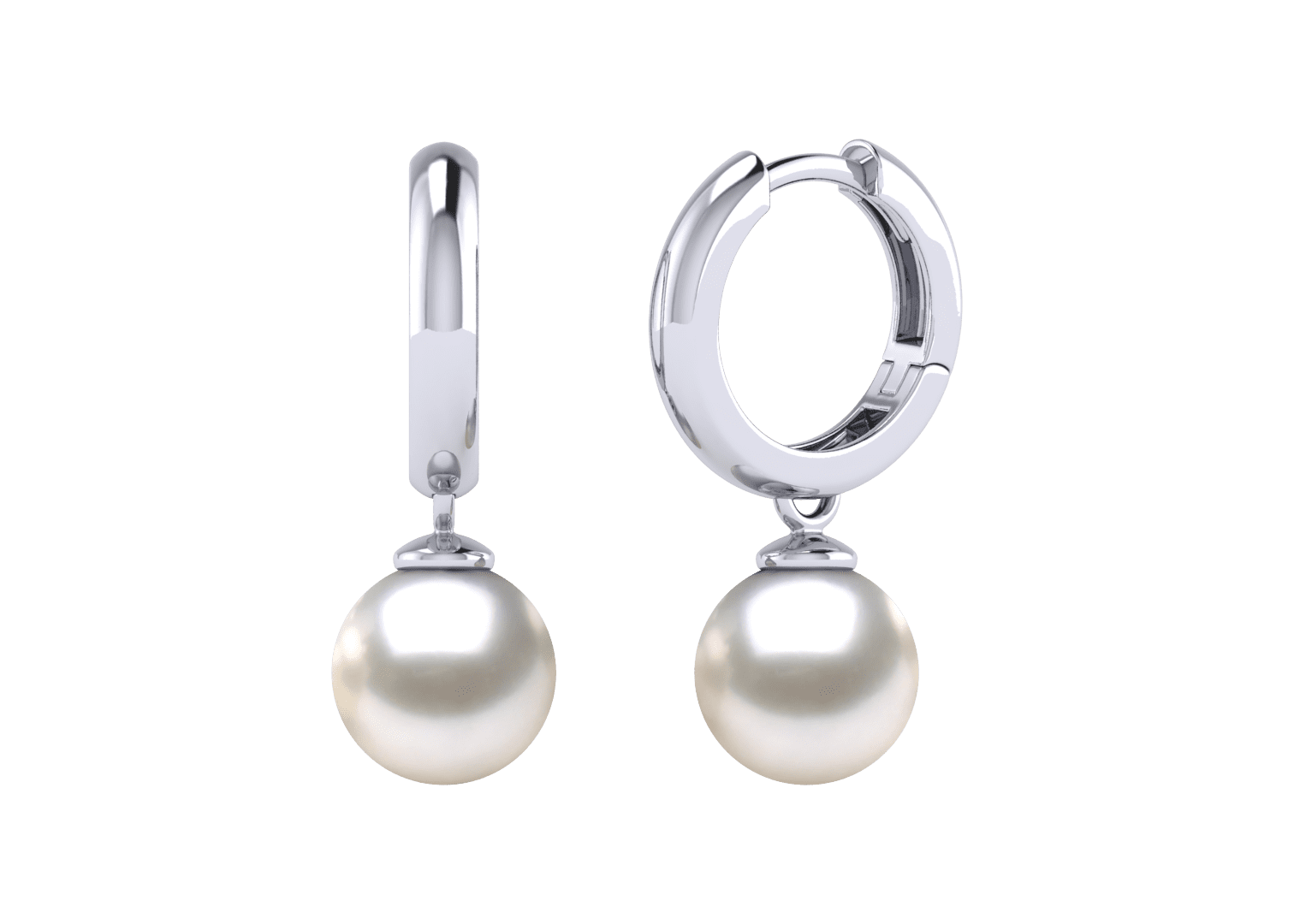 8mm Japanese Akoya Pearl Hoop Earring