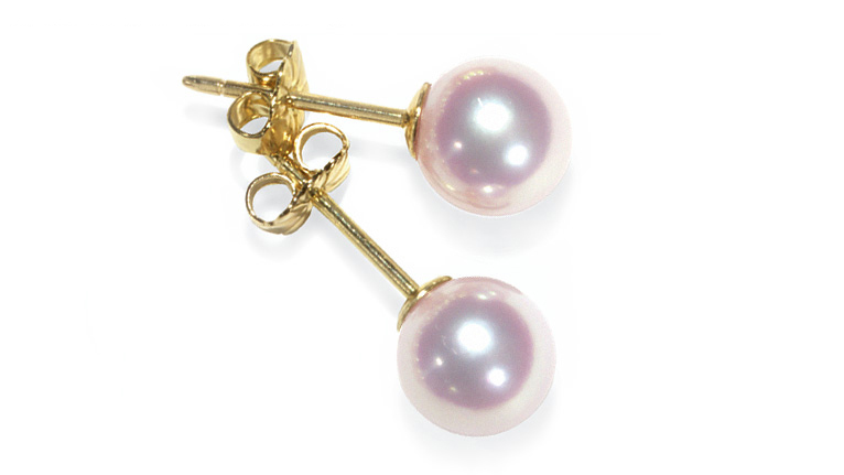 9mm AA Japanese Akoya Cultured Pearl Stud Earrings