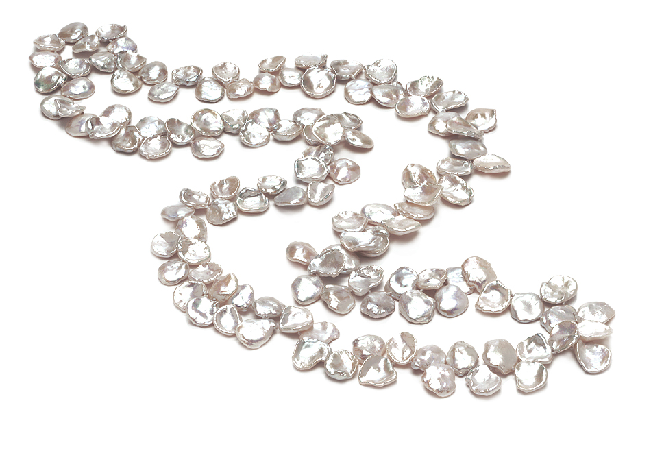 AAA 11 x 15mm Keshi Shape Pearl Necklace