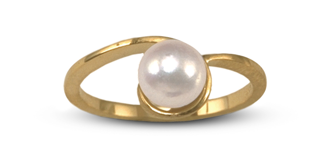 Orbit a Japanese Akoya Cultured Pearl Ring