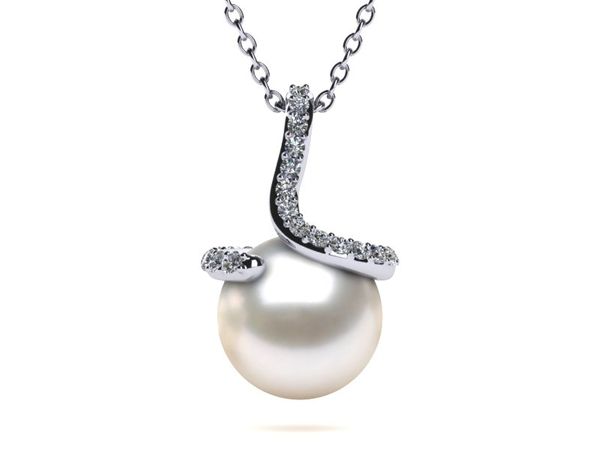 Spiral Style Freshwater Pearl Pendant