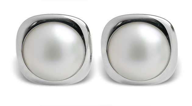 Square Style Mother of Pearl Earrings
