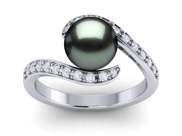 Swirl Tahitian Pearl Ring