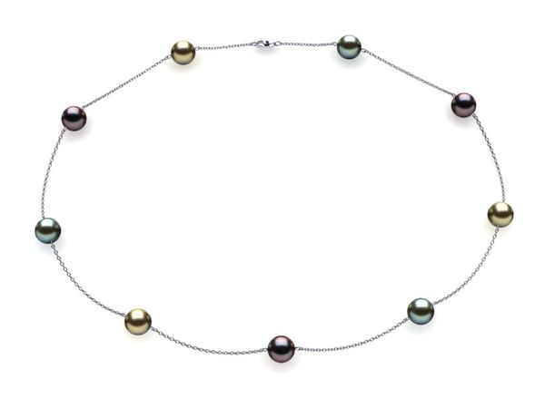 Tahitian Multicolor Tin Cup Necklace
