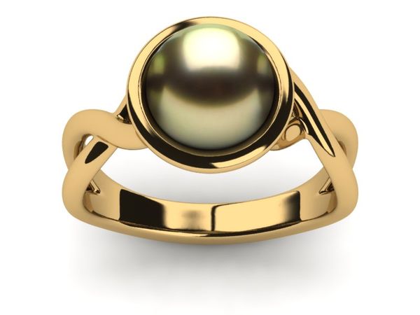 Tahitian Pearl Classic Flow Ring Pistachio