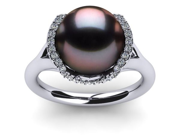 Tahitian Pearl Cradle Ring