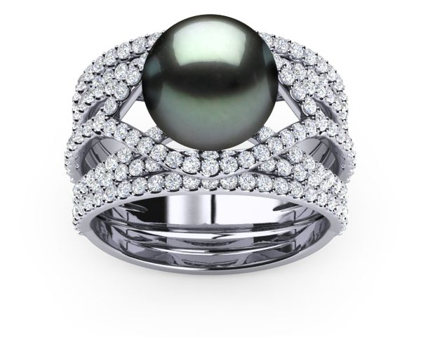 Tahitian Pearl Deluxe Rainbow Ring
