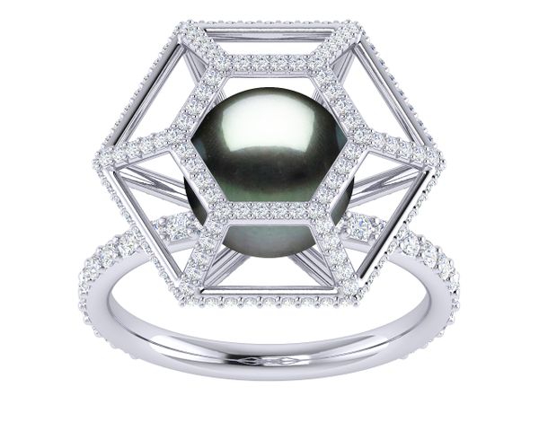Tahitian Pearl & Diamond Untouchable Ring