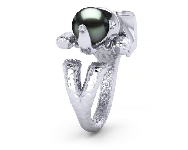 Tahitian Pearl Elephant Ring