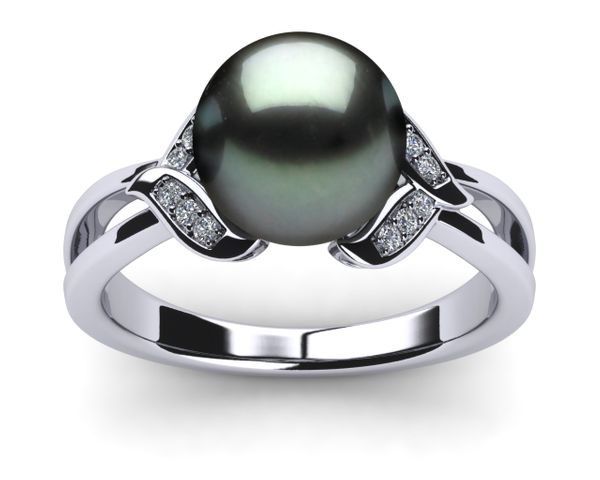Tahitian Pearl Leaf Ring