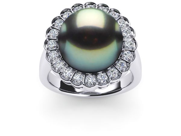 Tahitian Pearl Luna Ring