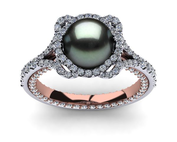 Tahitian Pearl Rose Ring