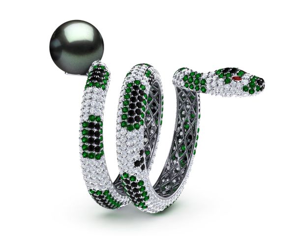 Tahitian Pearl Snake Ring