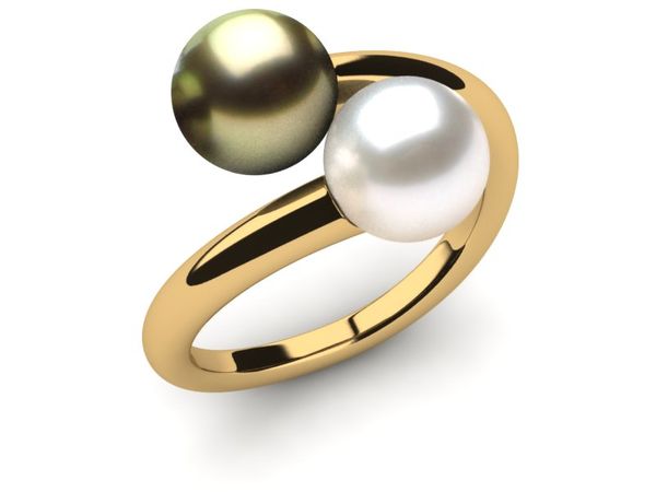 Tahitian Pearl Twin Ring